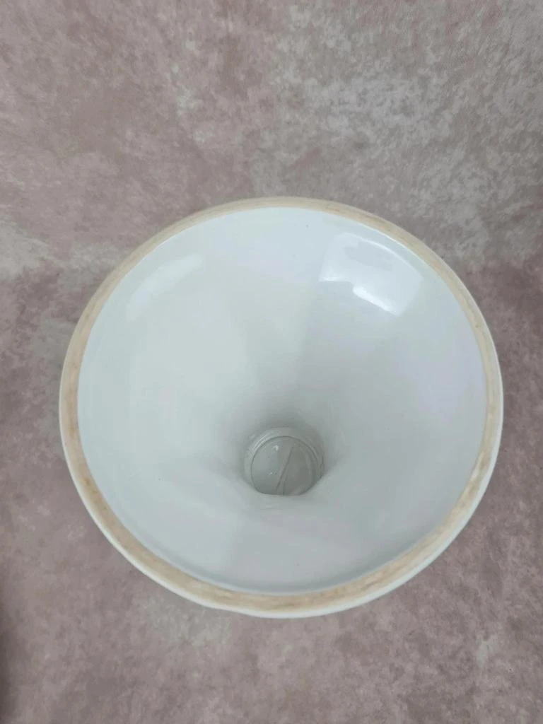 Cache-pot sobre pé em porcelana florida 🌿 Vintage anos 70 – photo 7